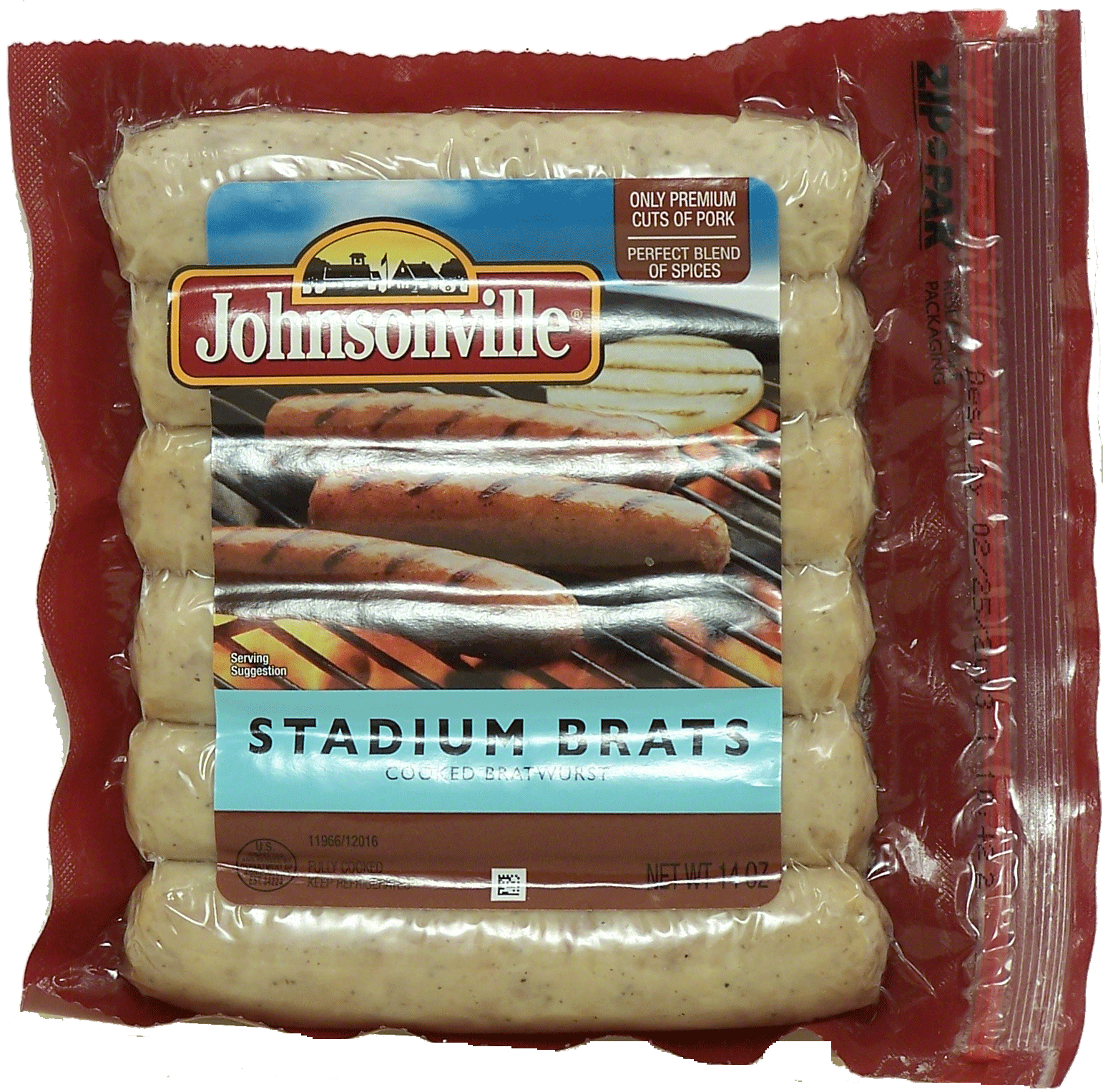 Johnsonville  stadium brats, 6-links Full-Size Picture